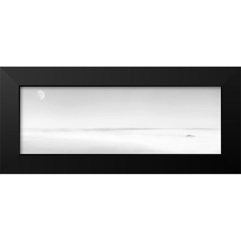 Black and White Water Panel XV Black Modern Wood Framed Art Print by McLoughlin, James