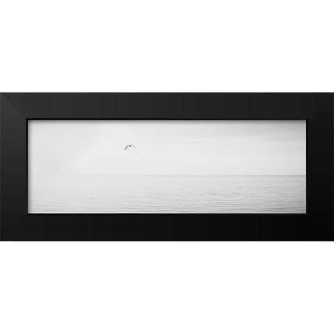 Black and White Water Panel XVI Black Modern Wood Framed Art Print by McLoughlin, James
