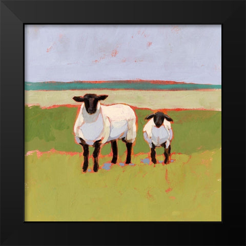 Suffolk Sheep I Black Modern Wood Framed Art Print by Borges, Victoria