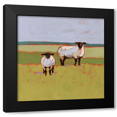 Suffolk Sheep II Black Modern Wood Framed Art Print by Borges, Victoria