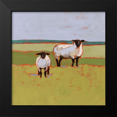 Suffolk Sheep II Black Modern Wood Framed Art Print by Borges, Victoria