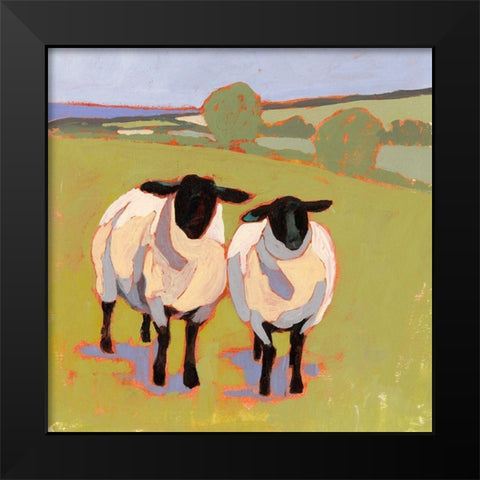 Suffolk Sheep IV Black Modern Wood Framed Art Print by Borges, Victoria