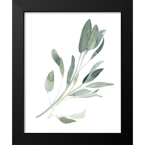 Simple Sage I Black Modern Wood Framed Art Print by Scarvey, Emma