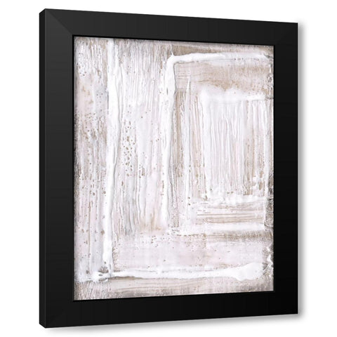 Concentric White I Black Modern Wood Framed Art Print by Goldberger, Jennifer