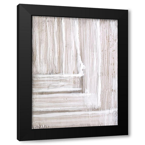 Concentric White II Black Modern Wood Framed Art Print by Goldberger, Jennifer