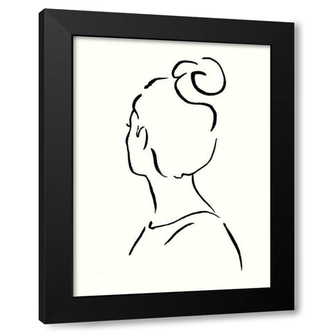 Minimal Profile I Black Modern Wood Framed Art Print by Borges, Victoria