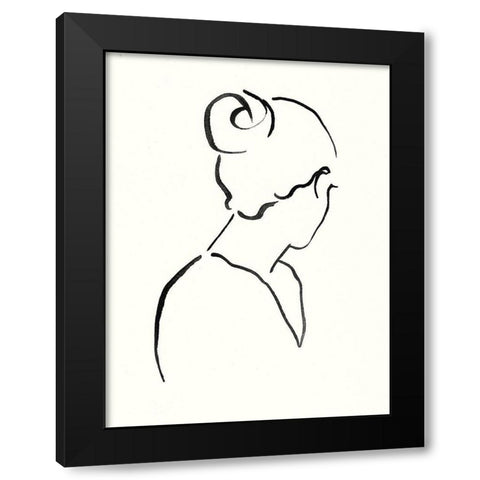 Minimal Profile II Black Modern Wood Framed Art Print by Borges, Victoria