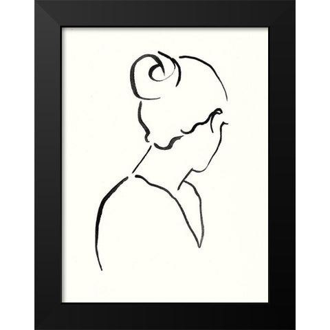 Minimal Profile II Black Modern Wood Framed Art Print by Borges, Victoria