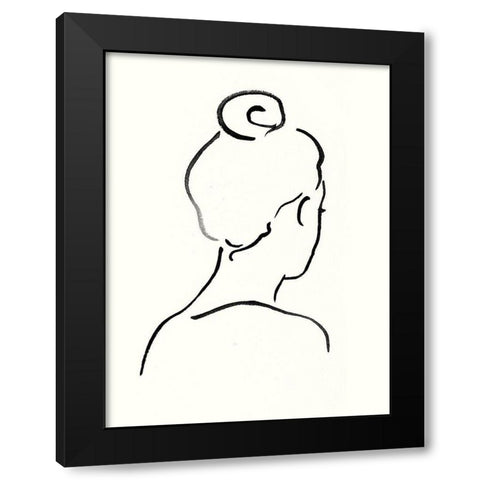 Minimal Profile III Black Modern Wood Framed Art Print with Double Matting by Borges, Victoria