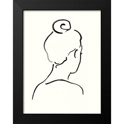 Minimal Profile III Black Modern Wood Framed Art Print by Borges, Victoria