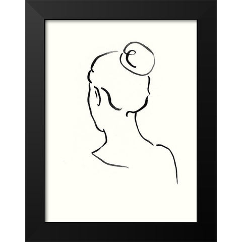 Minimal Profile IV Black Modern Wood Framed Art Print by Borges, Victoria