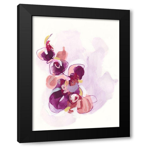 Orchid Sonata I Black Modern Wood Framed Art Print by Vess, June Erica