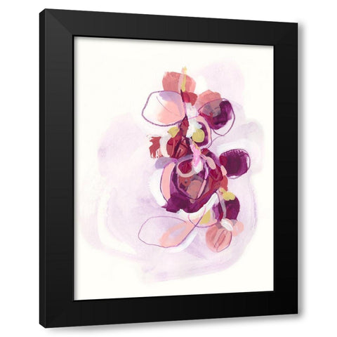 Orchid Sonata II Black Modern Wood Framed Art Print with Double Matting by Vess, June Erica