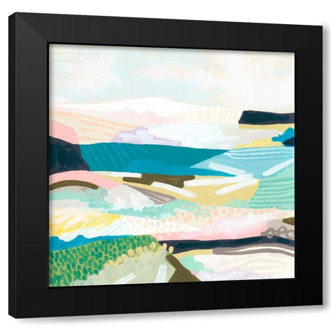Pattern Vista I Black Modern Wood Framed Art Print with Double Matting by Vess, June Erica