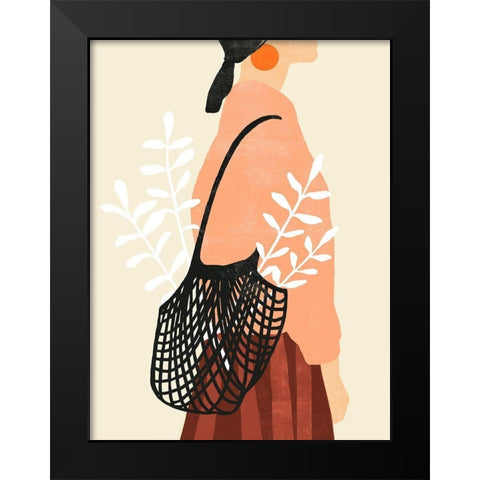 Gatherer I Black Modern Wood Framed Art Print by Scarvey, Emma