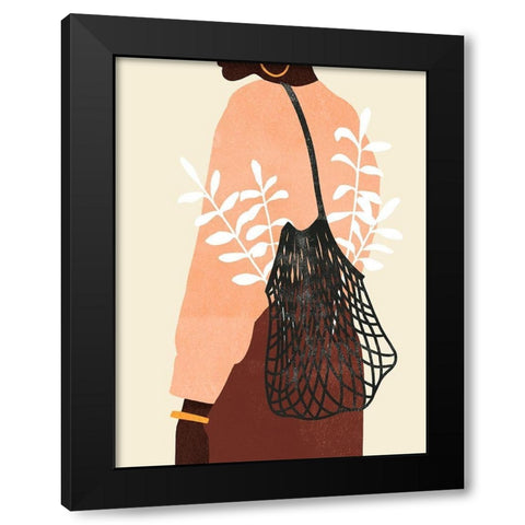 Gatherer II Black Modern Wood Framed Art Print by Scarvey, Emma