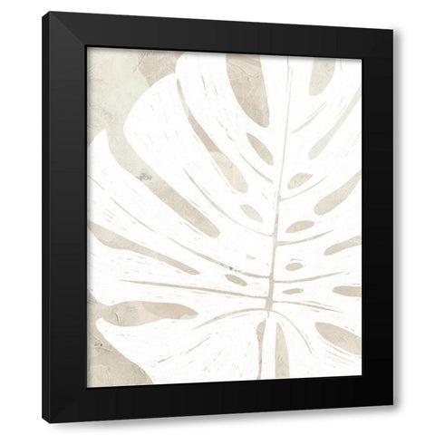 Linen Tropical Silhouette I Black Modern Wood Framed Art Print with Double Matting by Vess, June Erica