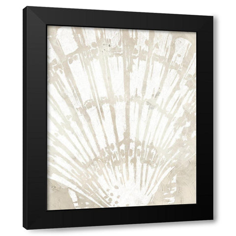 Linen Tropical Silhouette II Black Modern Wood Framed Art Print by Vess, June Erica