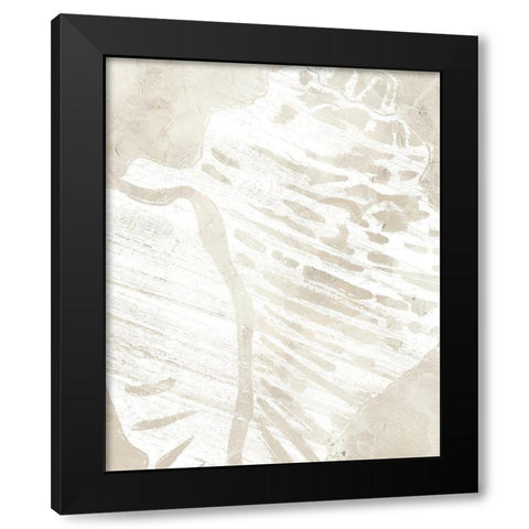 Linen Tropical Silhouette III Black Modern Wood Framed Art Print with Double Matting by Vess, June Erica