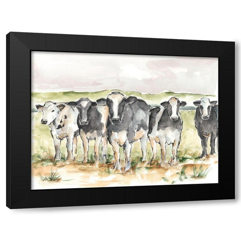 Field Days II Black Modern Wood Framed Art Print with Double Matting by Harper, Ethan