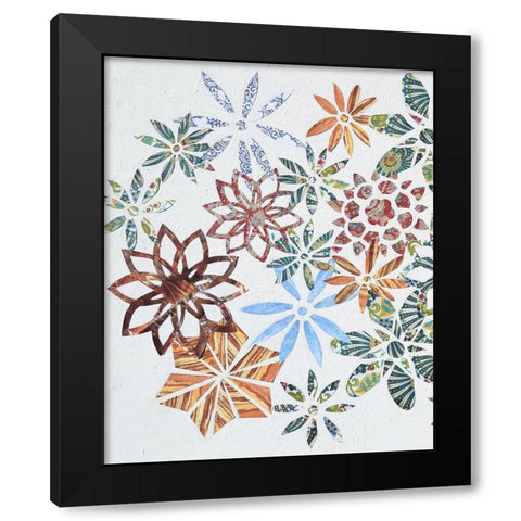 Kaleidoscope Cut Outs I Black Modern Wood Framed Art Print with Double Matting by Avondet, Natalie