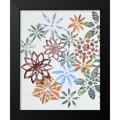Kaleidoscope Cut Outs I Black Modern Wood Framed Art Print by Avondet, Natalie