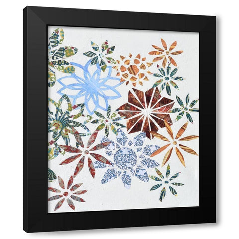 Kaleidoscope Cut Outs II Black Modern Wood Framed Art Print by Avondet, Natalie