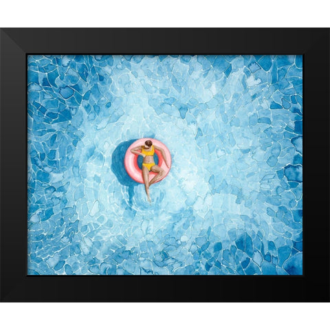 Floating I Black Modern Wood Framed Art Print by Popp, Grace