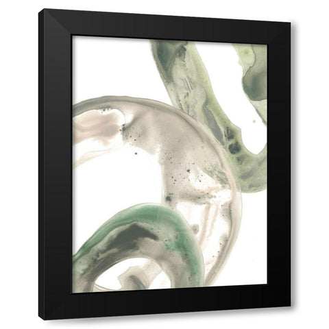 Concentric Lichen I Black Modern Wood Framed Art Print by Vess, June Erica