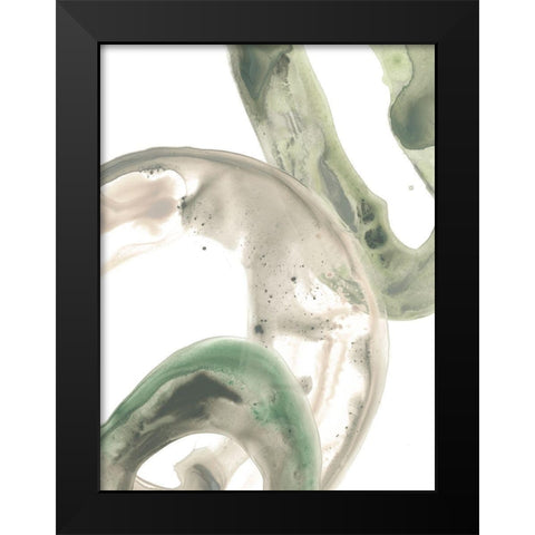 Concentric Lichen I Black Modern Wood Framed Art Print by Vess, June Erica