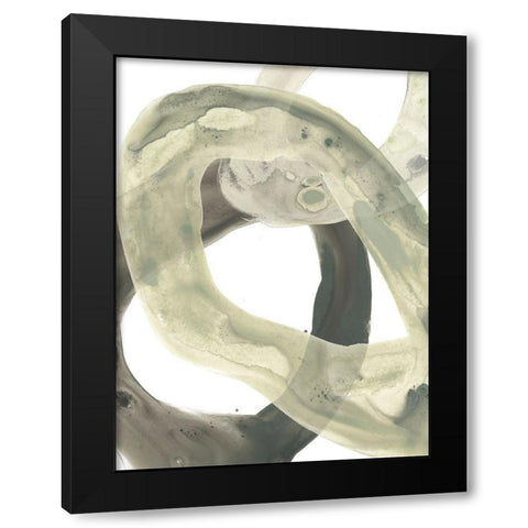 Concentric Lichen II Black Modern Wood Framed Art Print by Vess, June Erica