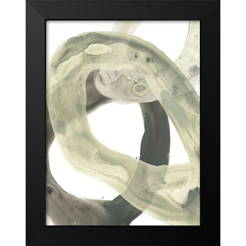 Concentric Lichen II Black Modern Wood Framed Art Print by Vess, June Erica