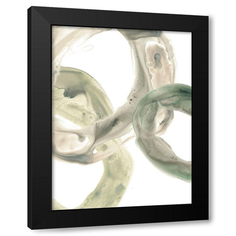 Concentric Lichen III Black Modern Wood Framed Art Print with Double Matting by Vess, June Erica