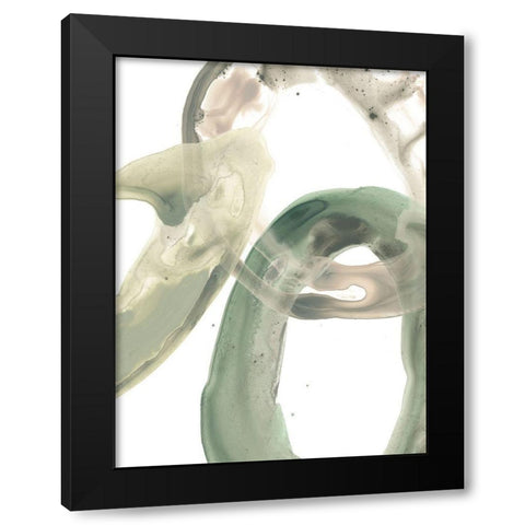 Concentric Lichen V Black Modern Wood Framed Art Print with Double Matting by Vess, June Erica