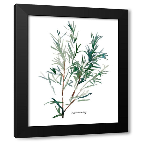 Herb Garden Sketches IV Black Modern Wood Framed Art Print by Scarvey, Emma