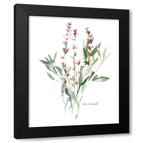 Herb Garden Sketches V Black Modern Wood Framed Art Print by Scarvey, Emma