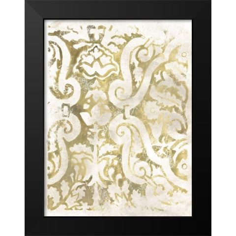 Ancient Tile I Black Modern Wood Framed Art Print by Vess, June Erica