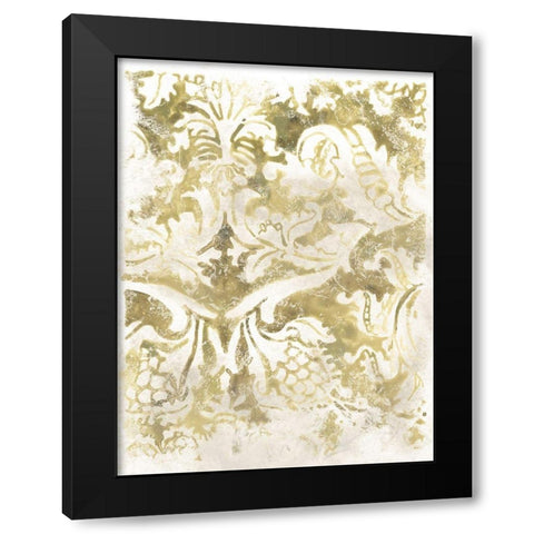 Ancient Tile II Black Modern Wood Framed Art Print with Double Matting by Vess, June Erica