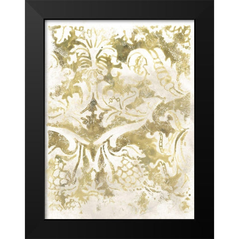 Ancient Tile II Black Modern Wood Framed Art Print by Vess, June Erica