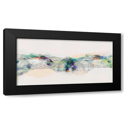 Abstract Mountain Range Black Modern Wood Framed Art Print by Jasper, Sisa