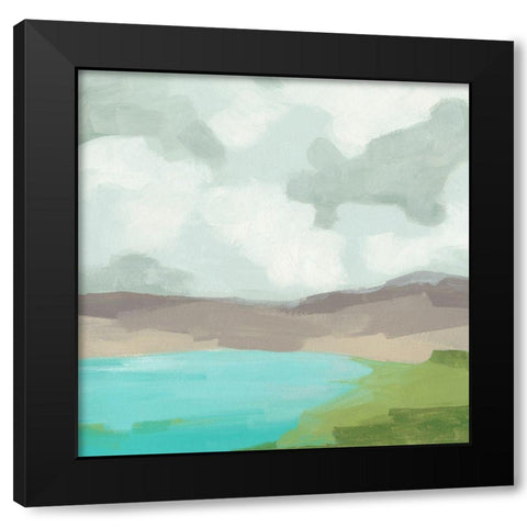 Harbor Horizon I Black Modern Wood Framed Art Print by Vess, June Erica