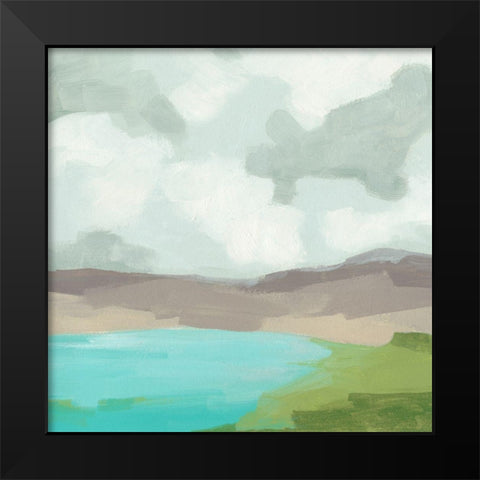 Harbor Horizon I Black Modern Wood Framed Art Print by Vess, June Erica