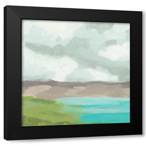Harbor Horizon II Black Modern Wood Framed Art Print by Vess, June Erica