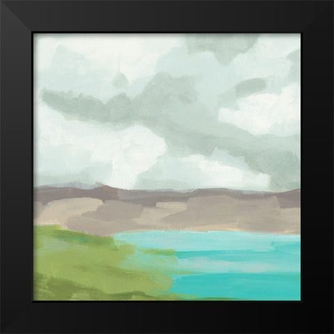 Harbor Horizon II Black Modern Wood Framed Art Print by Vess, June Erica