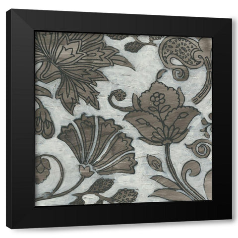 Barnwood Chintz I Black Modern Wood Framed Art Print with Double Matting by Vess, June Erica