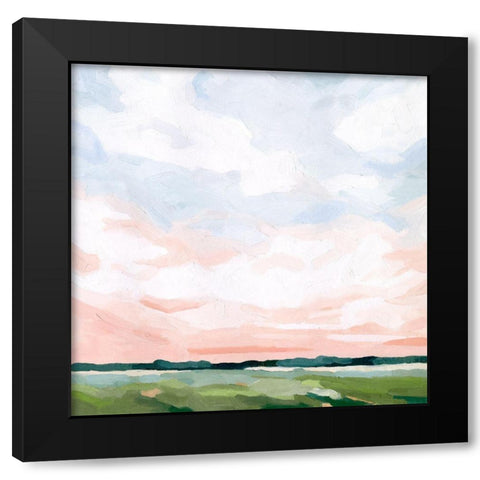 Pink Morning Horizon II Black Modern Wood Framed Art Print with Double Matting by Scarvey, Emma