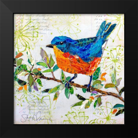 Happy Bird I Black Modern Wood Framed Art Print by St. Hilaire, Elizabeth