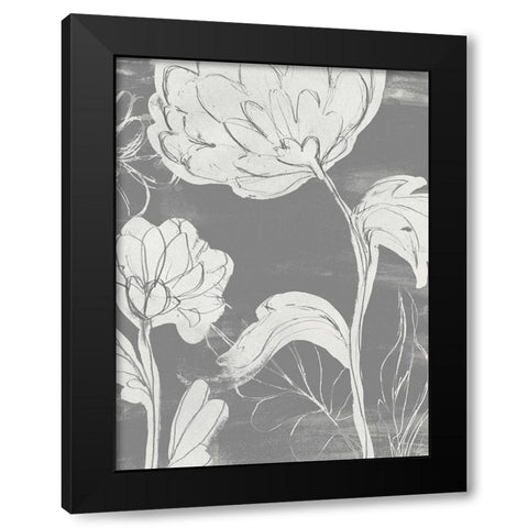 Grayscale Garden II Black Modern Wood Framed Art Print by Vess, June Erica