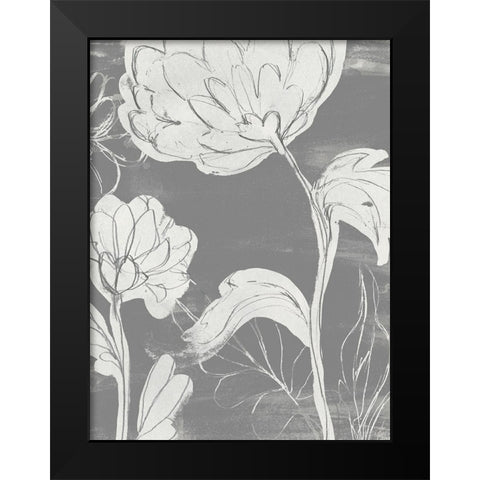 Grayscale Garden II Black Modern Wood Framed Art Print by Vess, June Erica