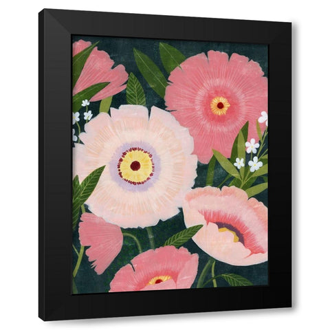 Nighttime Blooms II Black Modern Wood Framed Art Print by Popp, Grace